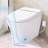 Upmarket Dual Flush Toilet - Heated Seat, Foot Sensor Flush, Night , Knob Control, Smooth Glaze Seat Adjustable Temp, Infrared Sensor, Led Compact Model