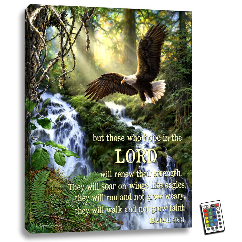 Eagle's Flight Scripture 18 x 24, impression DEL entièrement colorColor