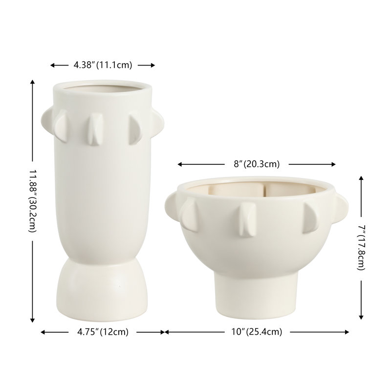 Amias Ceramic Table Vase Set 2