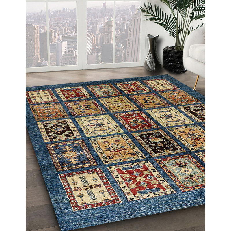 Tapis abstrait moderne 614, Carré 6 pi