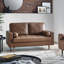 Altmann 2 Seater Faux Leather Loveseat Sofa-2114377778