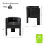 Fauteuil rembourré avec dossier bas H 18,5 po Braien-1300974476