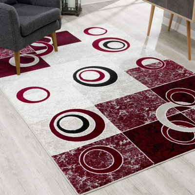 Tapis rouge et blanc Inverse