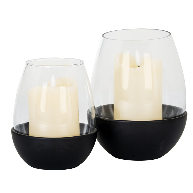 Andrian Glass Candle Accessories, 14cm H x 11cm W x 11cm D