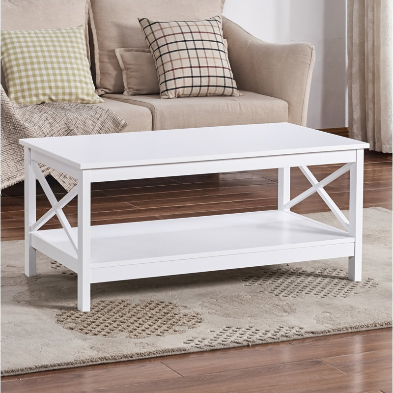 Longe Coffee Table, White