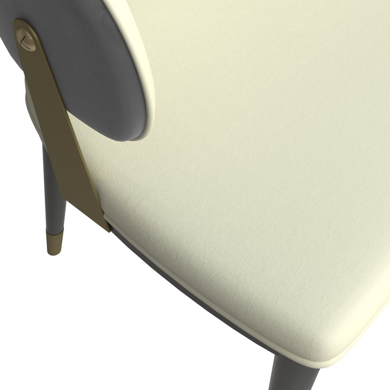 Chaise de salle à manger moderne Hunsaker, Gris, Simple