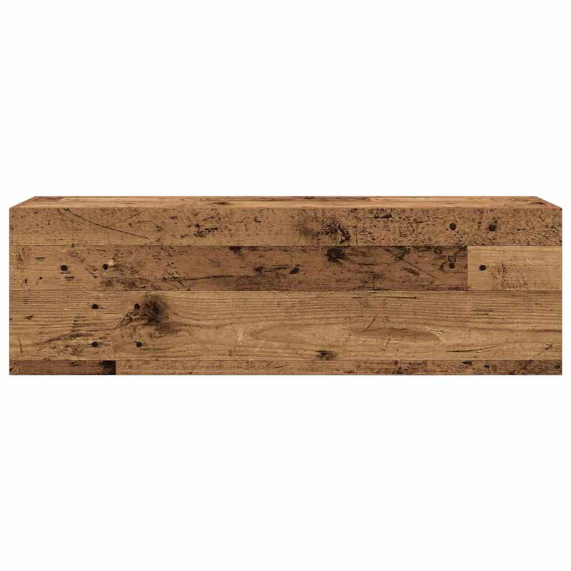 Bathroom Wall Cabinet, Old Wood, 11.8"H x 9.8"W x 39.4"L 