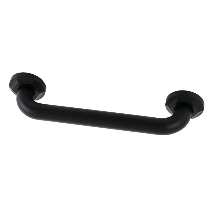 Kingston Brass Metropolitan 1-1/4 Inch O.D Grab Bar, 12" W, Matte Black