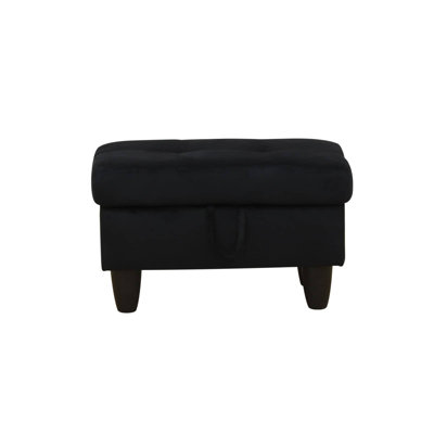 Velvet Upholstered 28.5" Wide Storage Ottoman