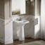 Lavabo de salle de bain piédestal en porcelaine vitreuse avec trop-plein Cimarron®-19195630-10940900