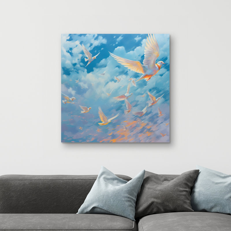 The flight - 32"x32" art on canvas