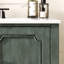 Rangement de salle de bain avec finition bleue antique et tablettes réglables - 30 "