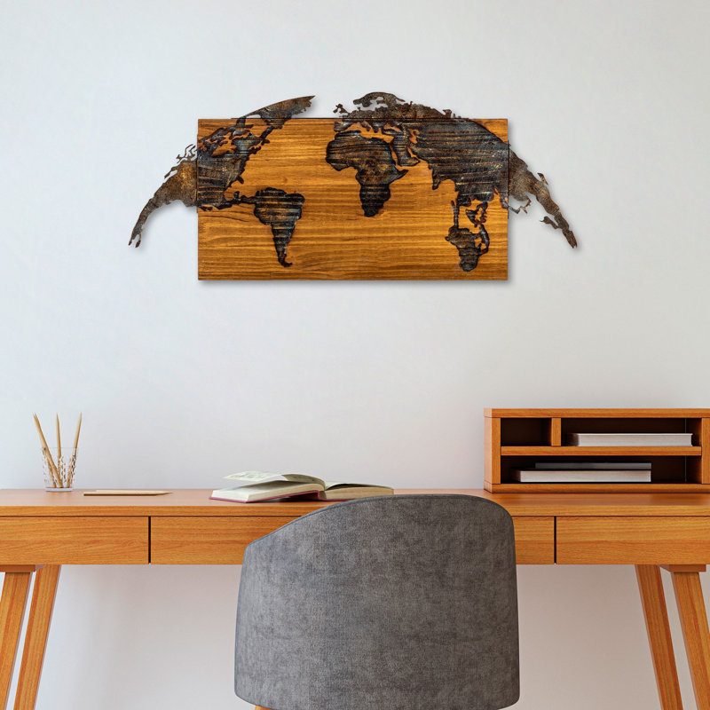 Accessoire mural décoratif en bois