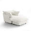 Upholstered Armchair with Footstool-783640027