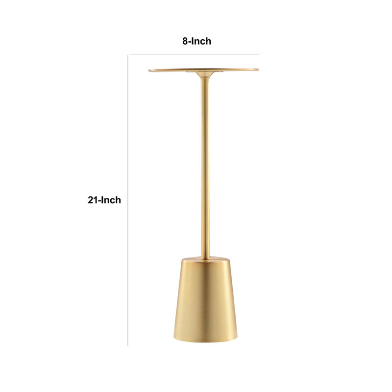 Gold Metal Tray Top End Table
