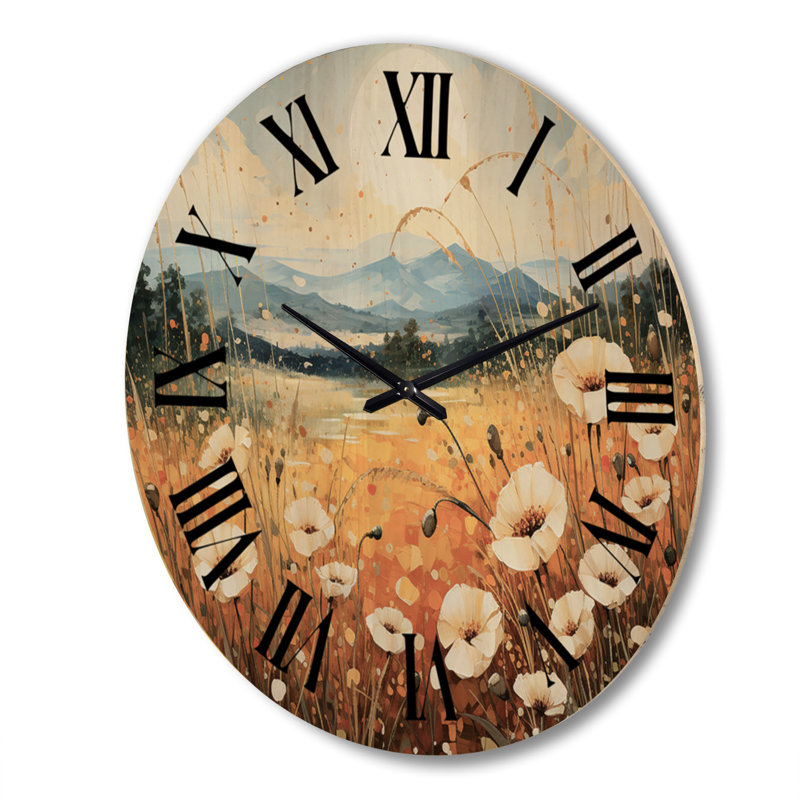 Horloge murale en bois massif Marcellous, Très grand