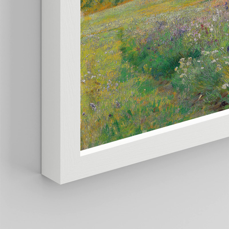 «Pastoral Vibrant Flower Garden» sur, Blanc, H 12 po x l 16 po