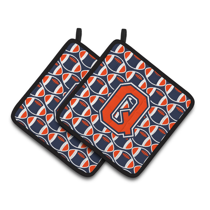 Poignée de football, Q, Orange / Bleu et / Blanc
