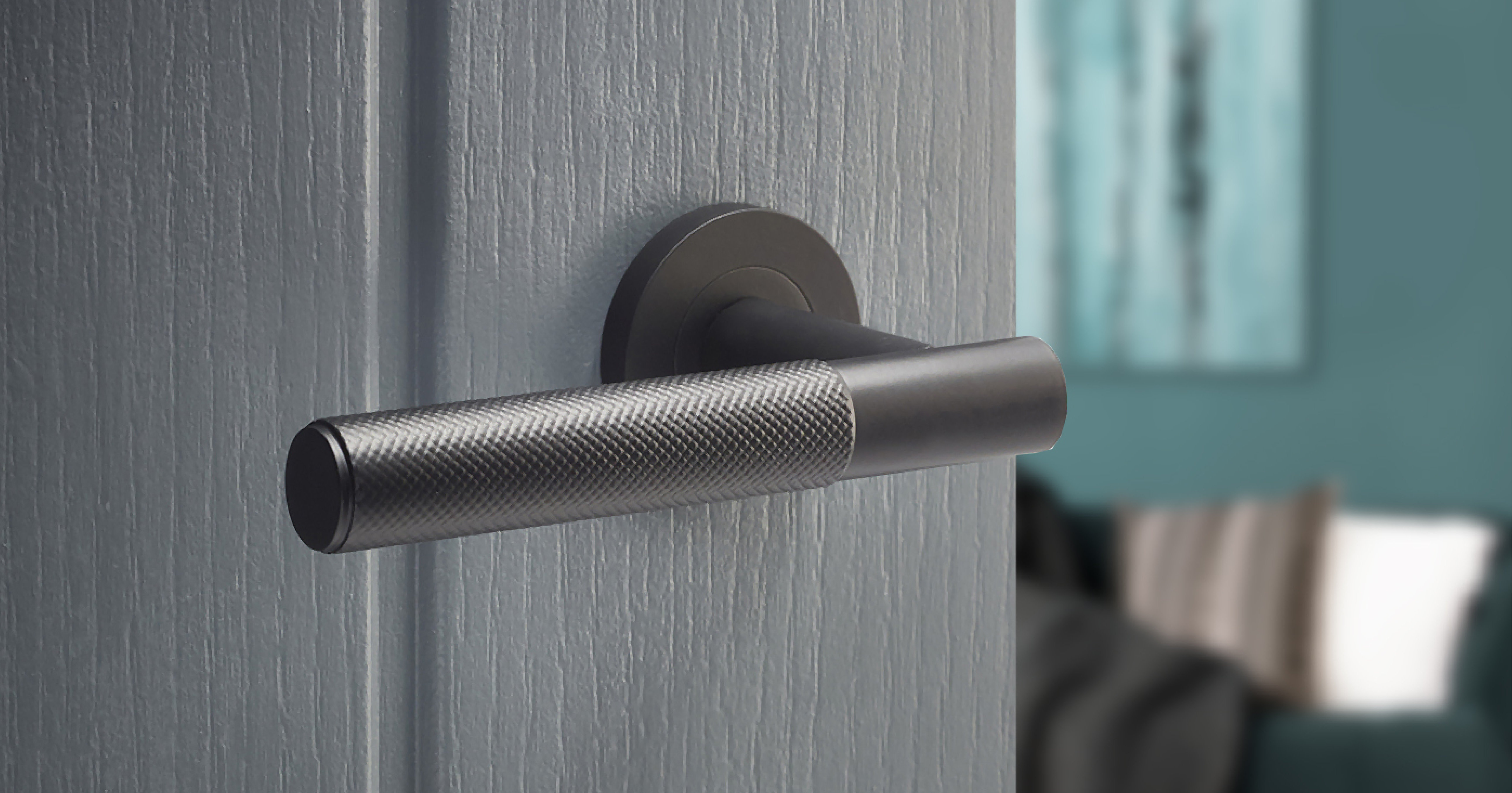 A stunning powder coated black knurled grip lever