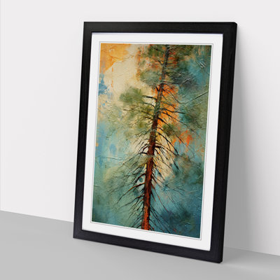 Pine Tree Abstract No.3 - Single Picture Frame Print on Wood