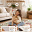 80 x 150cm Vintage Beige Deer Animal Rug, Washable Ultra Soft Upgraded TPR Non-Slip Low-Pile Non-Shedding Area Rug, Pet Friendly Carpet for Lounge, Bedroom, Nursery & Kids Playroom