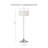 Thomas 61"H Contemporary Style In Silver Metal Ivory/Cream Shade Floor Lamp