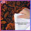 Édredon orange à motif floral-123334607