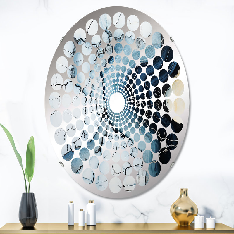 Miroir d'appoint Blue Stone Geode Minimalisme II, 35,4 po x 23,6 po
