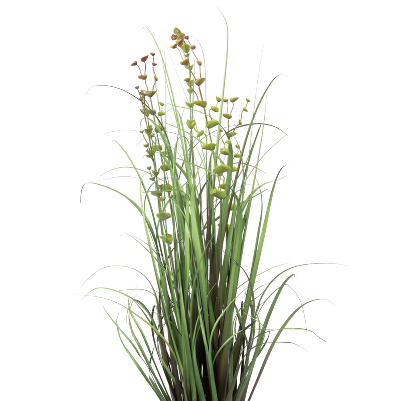 36" Green Plastic Potted Grass and Eucalyptus Arrangement
