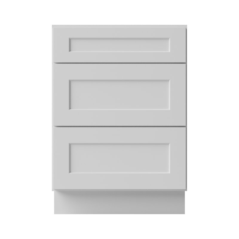 Ready to Assemble Solid Wood Shaker Drawer Base Bath Cabinet, White, 24"