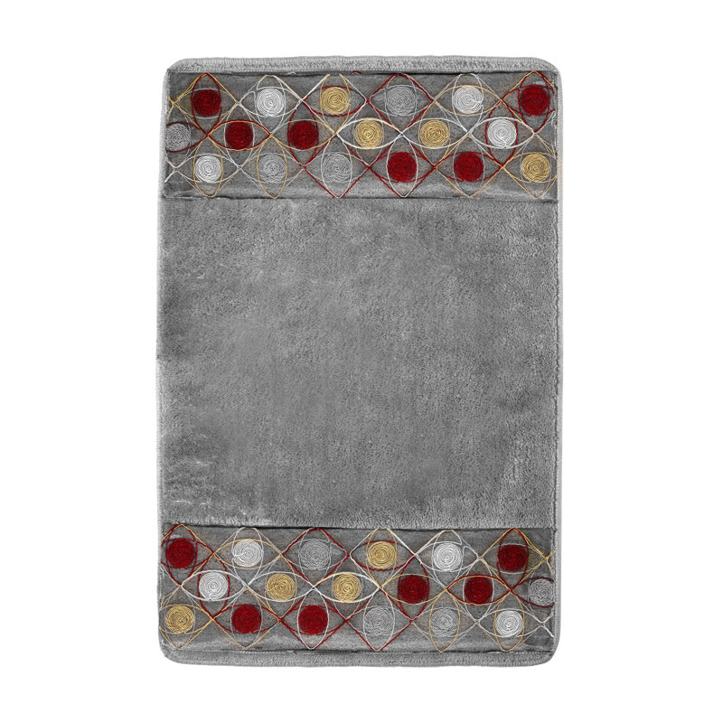 Sedona Collection Non-Slip Bath Rug, Gray