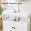 Armoire de rangement sous l'évier de style moderne pour lavabos sur pied; design blanc minimaliste; lavabo non inclus; convient au rangement sous l'évier.