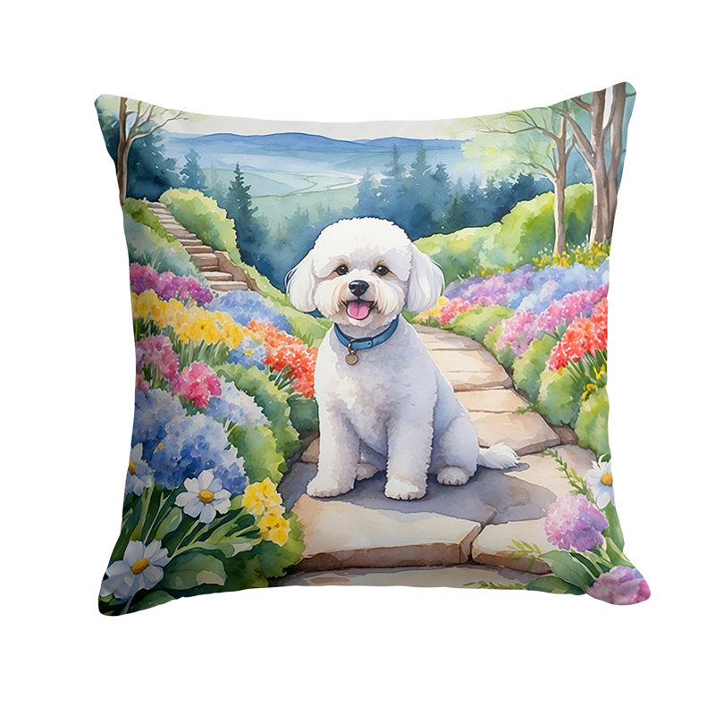 Spring Path Other/No Pattern Outdoor Throw Pillow, 14"H x 14"W