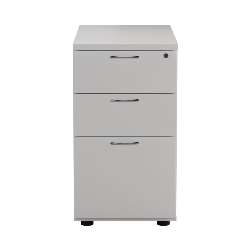 Buariki 40.4cm Wide 3 -Drawer Solid Wood File Cabinet, White