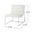 Stylish White Leather Occasional Seat With Materials And Accents Fashionable Chair Attractive Back, Suits Any Space