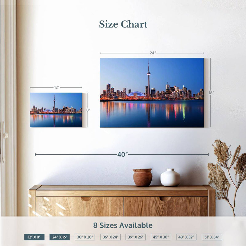 Rorry Toronto Skyline, 16" H x 24" W