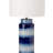 Keleni Ceramic Blue White Coastal Inspired Masterpiece Table Lamp 3-Way Switch