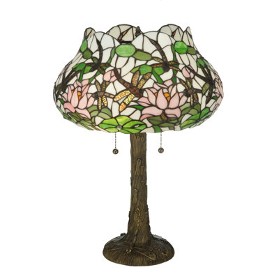 22.5"H Dragonfly Flower Table Lamp