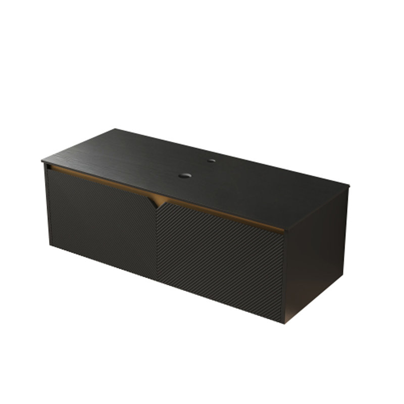 Armoire murale et comptoir 48 po noirs, sans lavabo, sans robinet ni évier, 48"