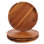 Assiettes plates en bois d'acacia, assiettes rondes incassables de 8 pouces pour les collations, les desserts et les plats, faciles à nettoyer et légères, ensemble de 4, (naturel)