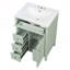 Meuble-lavabo vert 24 po avec lavabo, 3 tiroirs et armoire, conception moderne pour petites et moyennes salles de bain-1064864443