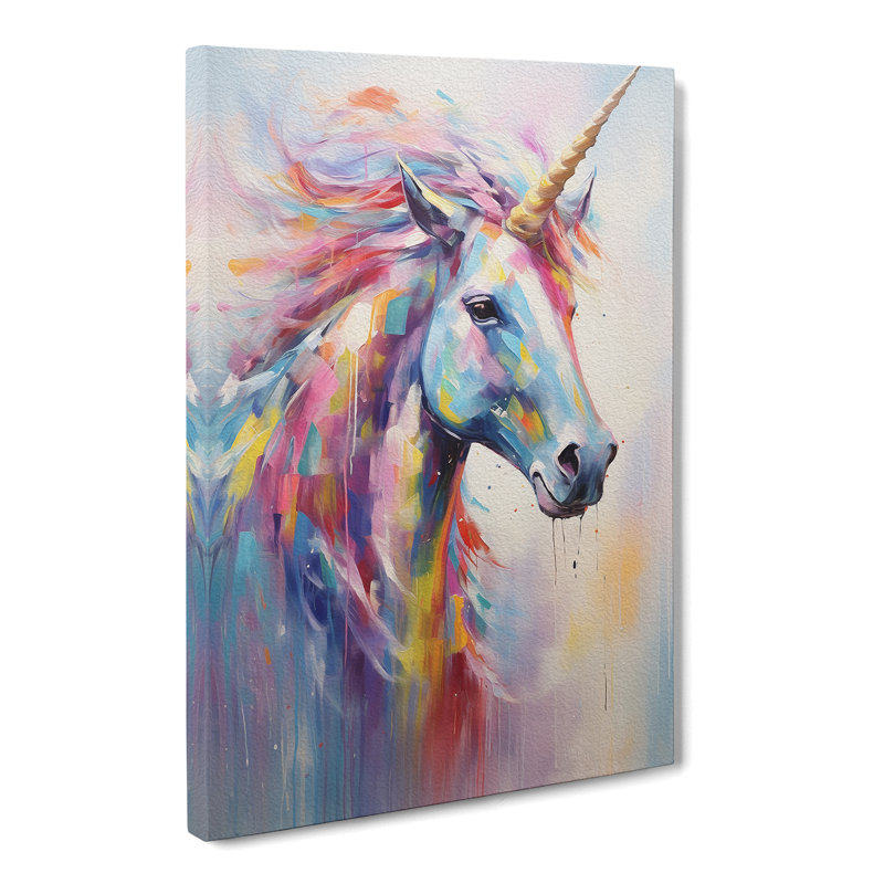 Unicorn Gestural - Print, 60cm H x 40cm W x 3cm D