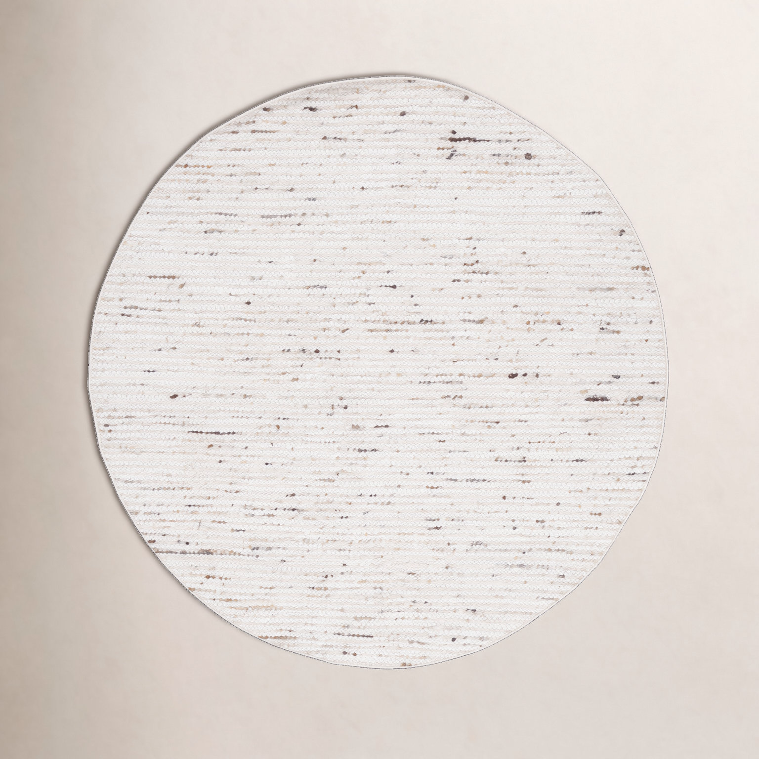 Keno Ivory Gold Rug, Round 6'