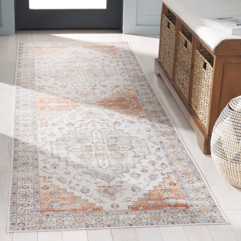Alisha Area Rug with Non-Slip Backing, Runner 2'6" x 8'