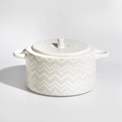 Missoni Zig Zag White Soup Tureen - 31,5 X 21,8 X H. 15,2 Cm