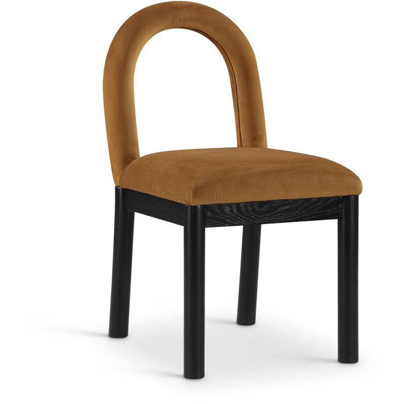 Chaise Macleod, Velours selle, Noir, noir, noir, noir