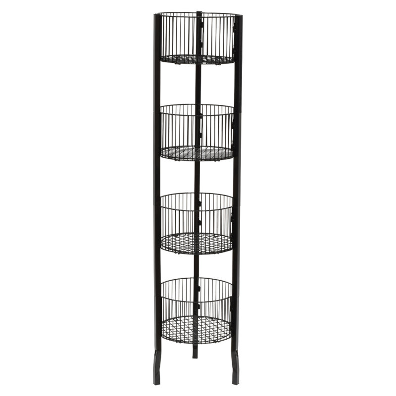 54.25" H X 12" W - 4-Tier Round Impulse Display Bin