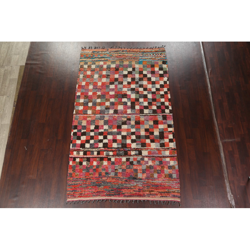 One-of-a-Kind 5'11'' X 9'11'' New Age Wool Area Rug in Multicolor