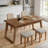 Rectangular Dining Table With Drawer & Solid Wood Legs (Just 1Pcs Dining Table)