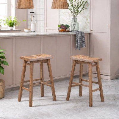 Alessandro Counter Stool with Solid Wood Frame